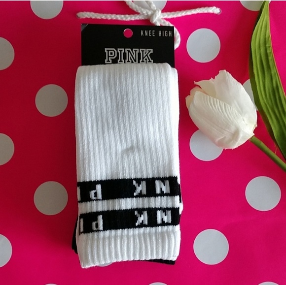 2 PAIRS PINK VS KNEE SOCKS.nwt - Picture 4 of 4